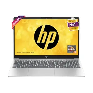 Picture of HP 15 - AMD Ryzen 5 7535HS 15.6" (39.6 cm) 15-fc1004AU Thin & Light Laptop (8GB/ 512GB SSD/ Full HD Display/ AMD Radeon Graphics/ Enhanced by AI/ Privacy Shutter/ Backlit KB/ Windows 11 Home/ MS Office/ 1Year Warranty/ Natural Silver/ 1.59Kg)