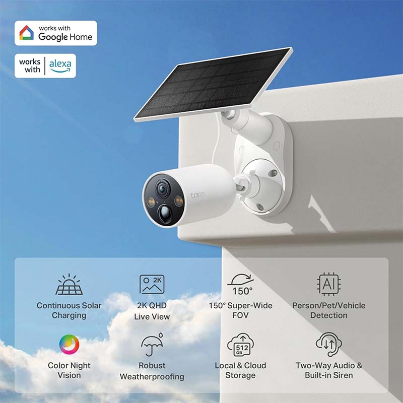 Color Wiring Outdoor Camera TP-Link Tapo C425 KIT Smart Wire-Free