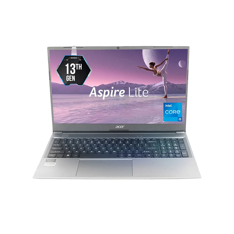 Picture of Acer Aspire Lite - 13th Gen Intel Core i3-1305U 15.6" (39.6 cm) AL15-53 Thin & Light Laptop (8GB/ 512GB SSD/ Full HD Display/ Intel Graphics/ Windows 11 Home/ MS Office/ 1Year Warranty/ Steel Gray/ 1.59 Kg) 