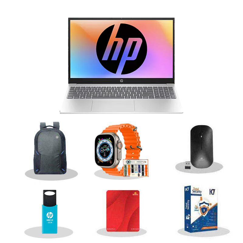 Picture of HP - 13th Gen Intel Core i3-1315U 15.6" (39.6 Cm) 15-fd0465TU Thin & Light Laptop (8GB DDR4/ 512GB NVMe M.2 SSD/ Windows 11 Home/ MS Office 2024/ Micro-Edge/ Anti-Glare 250 nits/ Dual Speakers/ Mic Mute key/ Camera Privacy Shutter / 1Year Warranty/ Silver/ 1.59Kg)