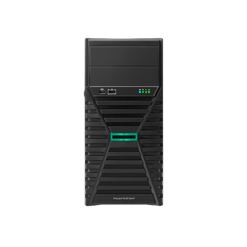 Picture of HPE ML30 Gen11 - HPE ProLiant ML30 Gen11 E‑2414 2.6GHz 4‑core 1P 16GB‑U 4LFF‑NHP 1TB 350W PS Server (32 GB (1x32 GB UDIMM, 4800 MT/s)/ Embedded 1Gb 4-Port Ethernet Adapter/No ODD/ 1 year Warranty) 