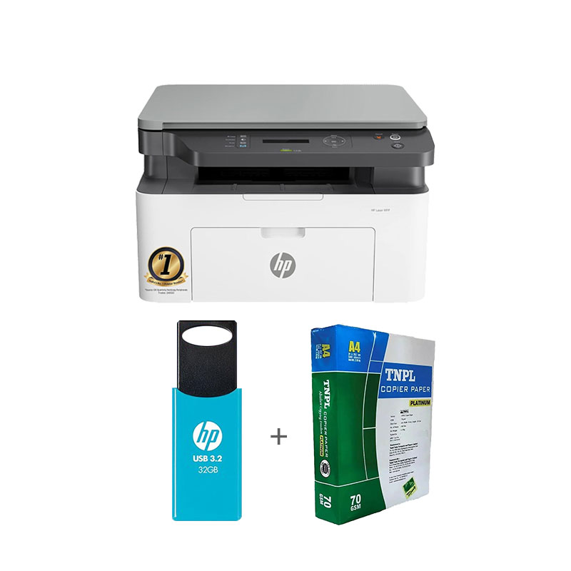 Picture of HP Laserjet 1188nw WiFi Monochrome Printer (715A4A) + USB 3.2 32GB Pendrive + A4 Sheet Bundle
