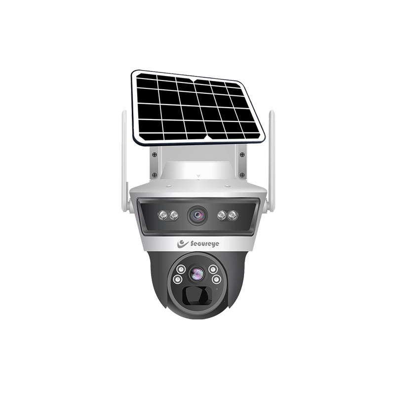 Picture of Secureye S-SSD-PTZ8 Defender Duo Solaris (4G Solar Linkage Dual Lens 3MP+3MP Camera/ Home&Commercial Security/ 2 Way Talk/ Supports Up to 256GB TF Card Storage)