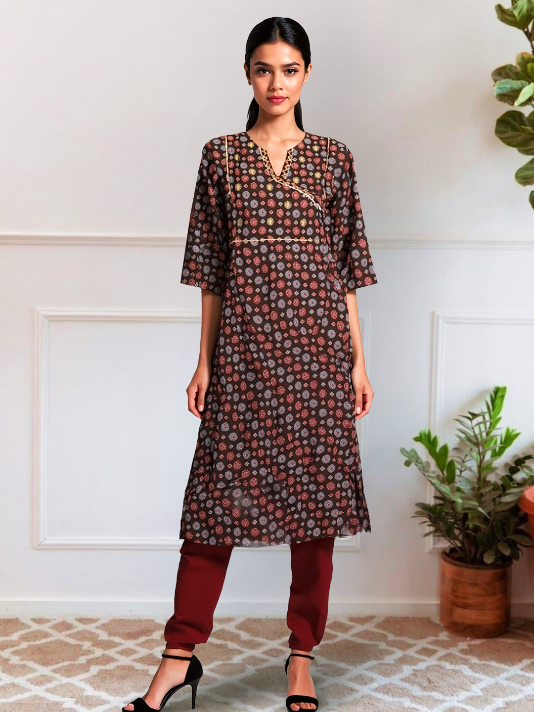 Classic Fusion Printed Straight Kurta with Pant Set