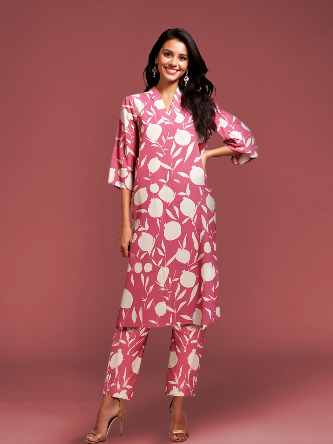 Bold and Beautiful Printed Straight Kurta with Palazzo Set