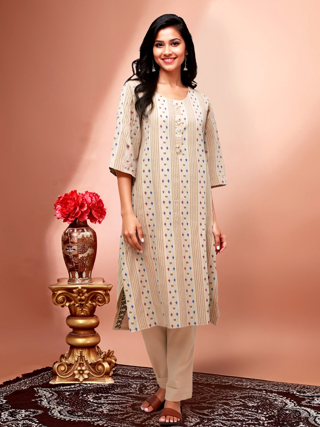 Effortless Style, Everyday Comfort Printed Straight Kurta with Pant Set